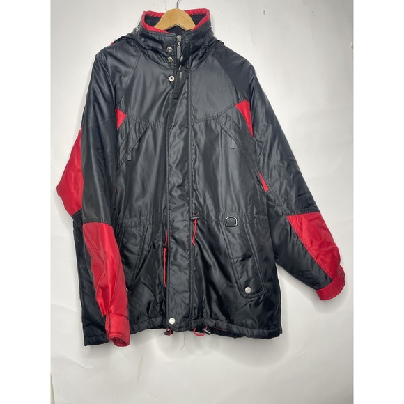 Vintage‎ Marlboro Coat Compass Black/Red Parka/ SkiJacket Men's Large - Picture 1 of 9